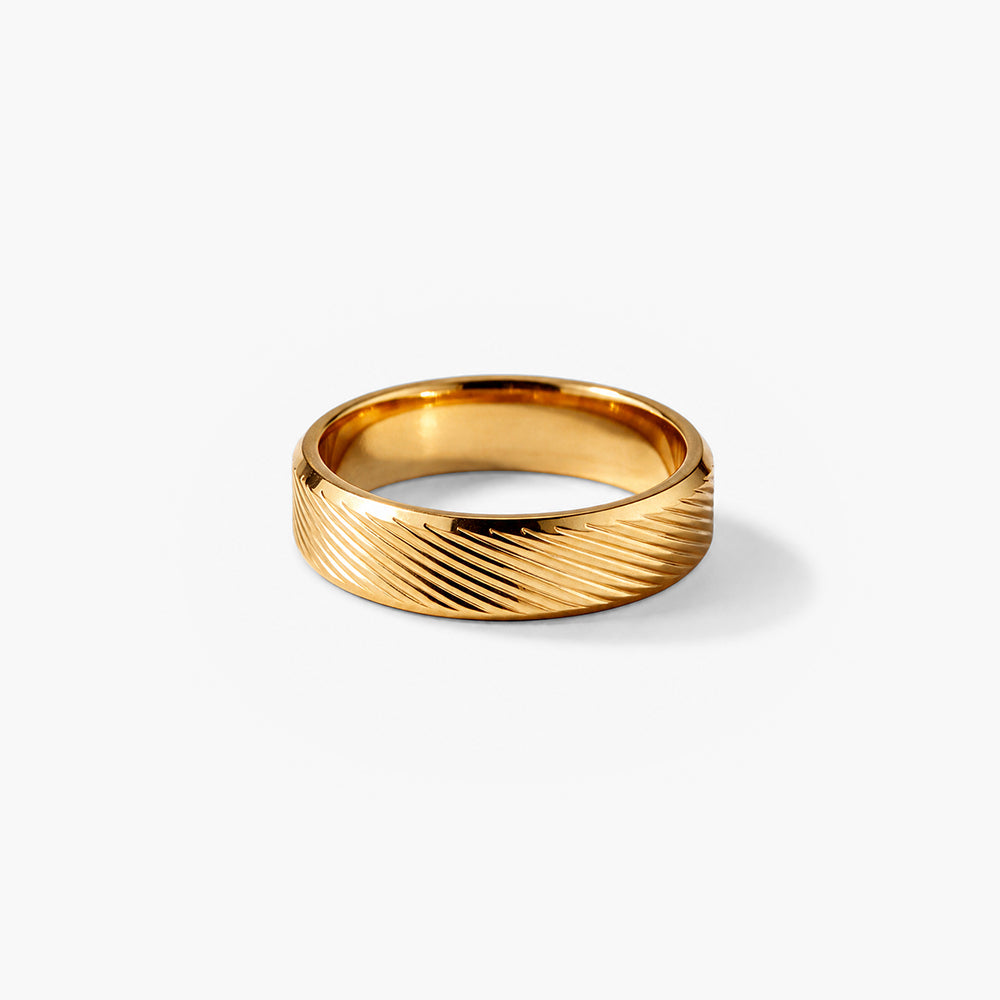 Dune Line Textured Ring