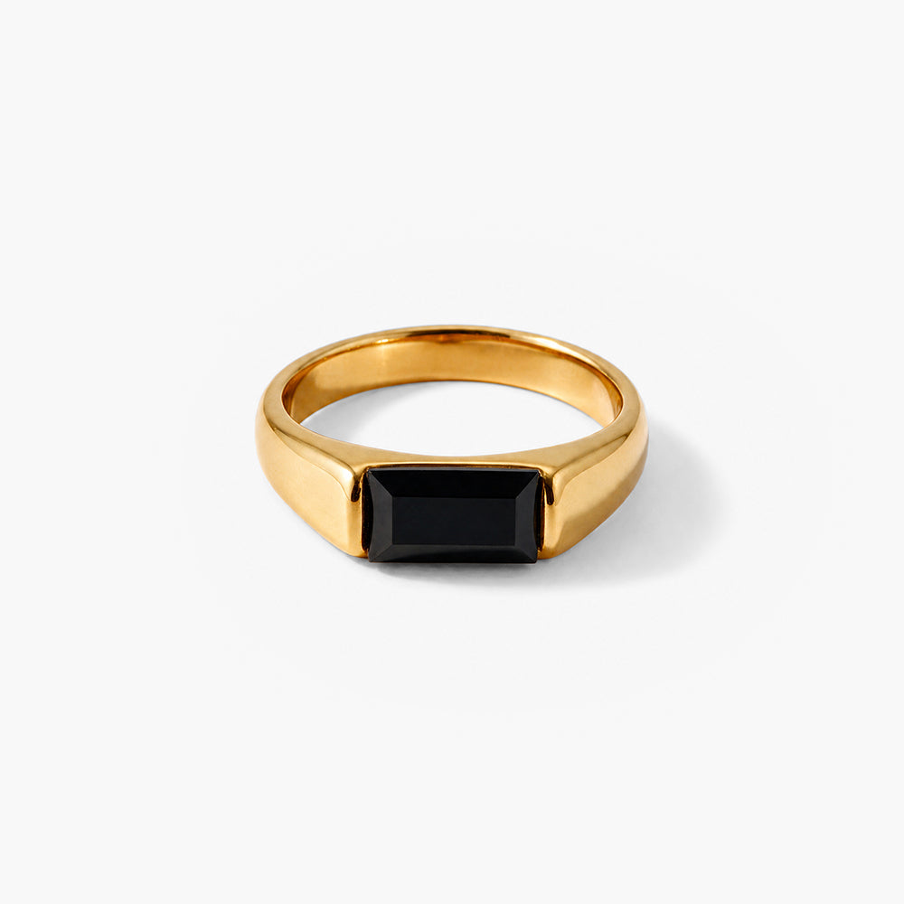 Onyx Baron Signet Ring