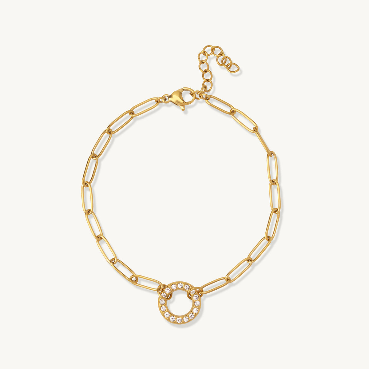 Shiny Orbit Paperlink Chain Bracelet