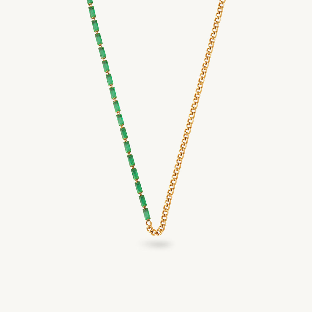 Emerald Glow Tennis Chain