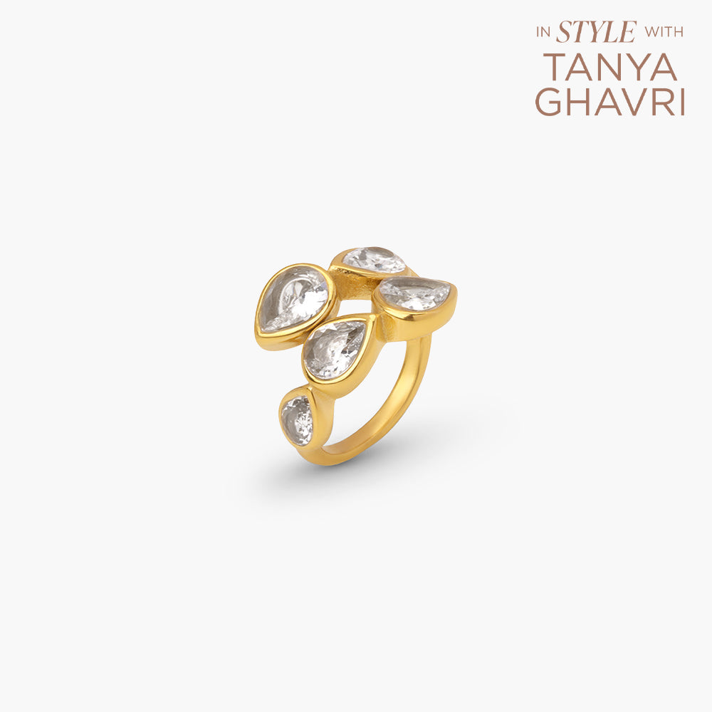 Luxe Pear Cluster Ring