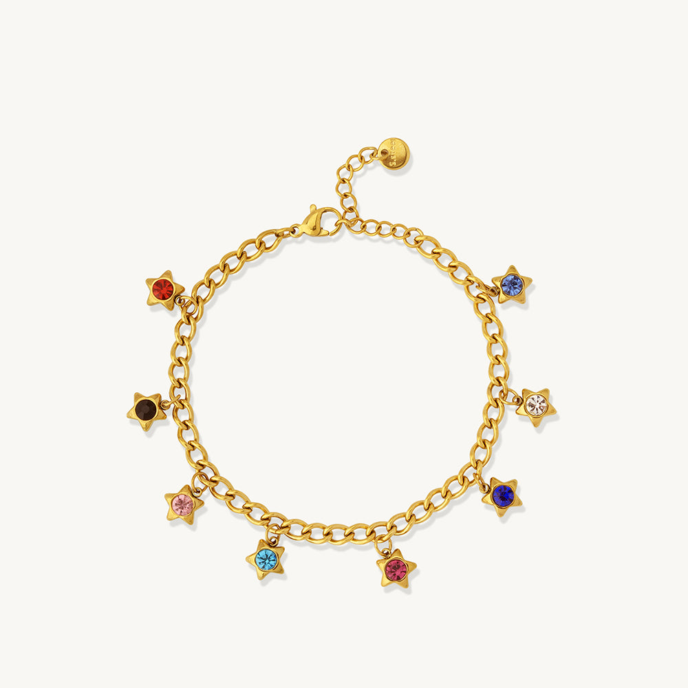 Aurelia Gem Charm Bracelet