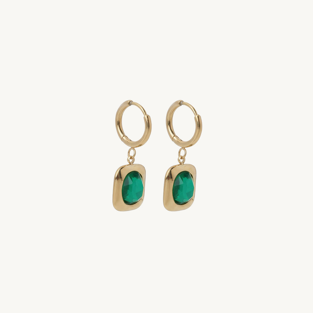 Luxe Emerald Drop Earrings