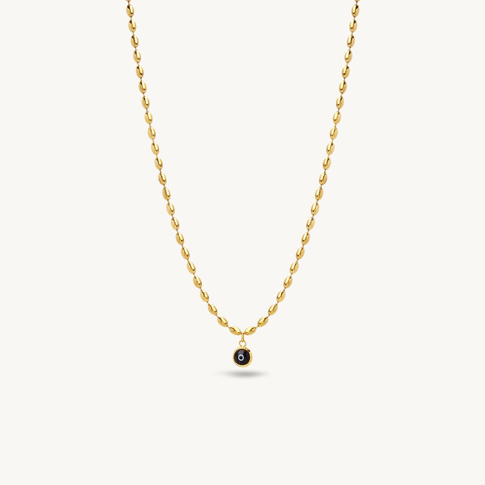 Refined Evil Eye Orbit Pendant Necklace