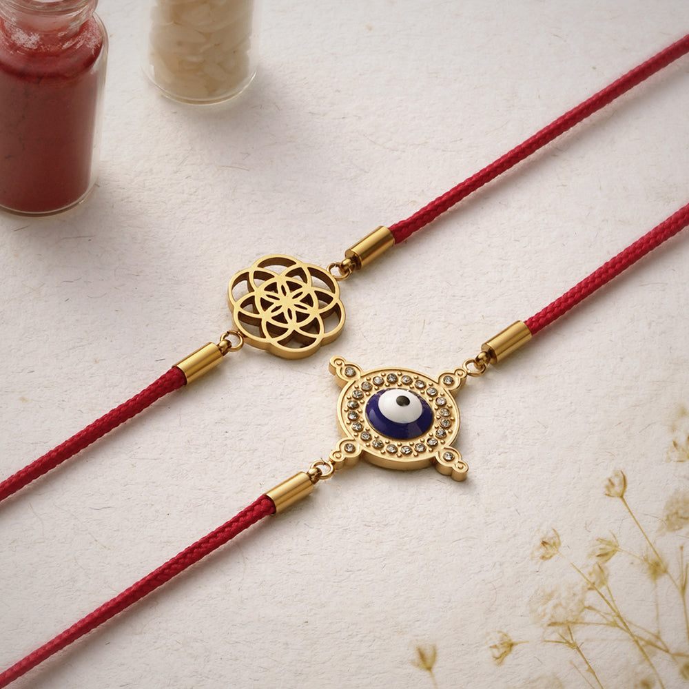Radiant Mandala Rakhi Set