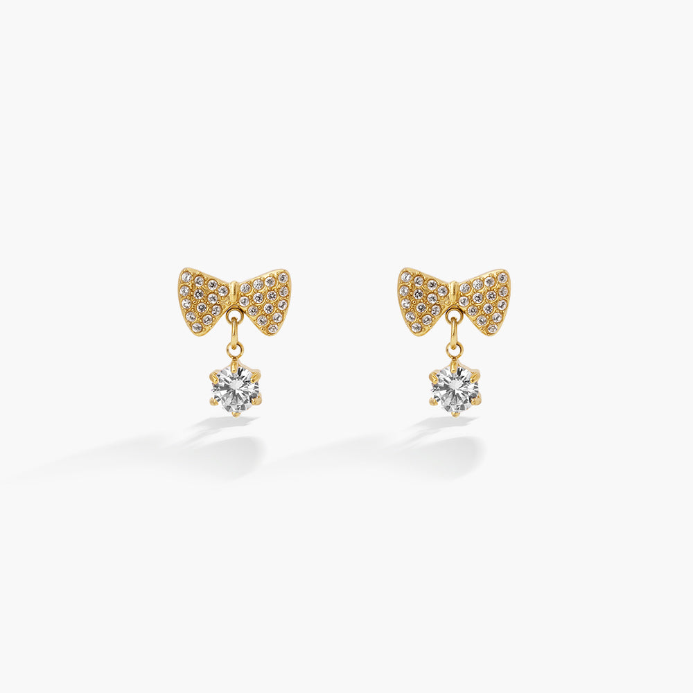 Golden Bow Spark Studs