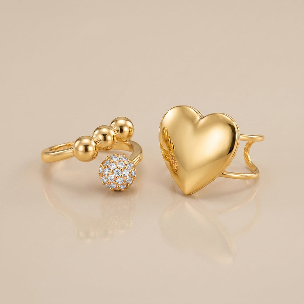Heart Glitter Ball Set