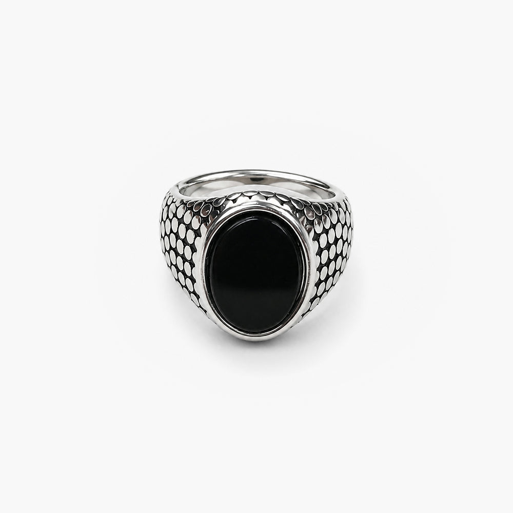 Serpent Style Onyx Ring