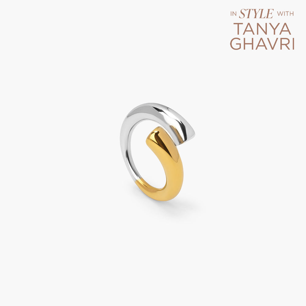 Dual Tone Crescent Bond Ring