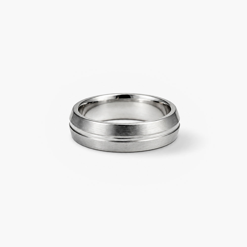 Arctic Edge Textured Ring