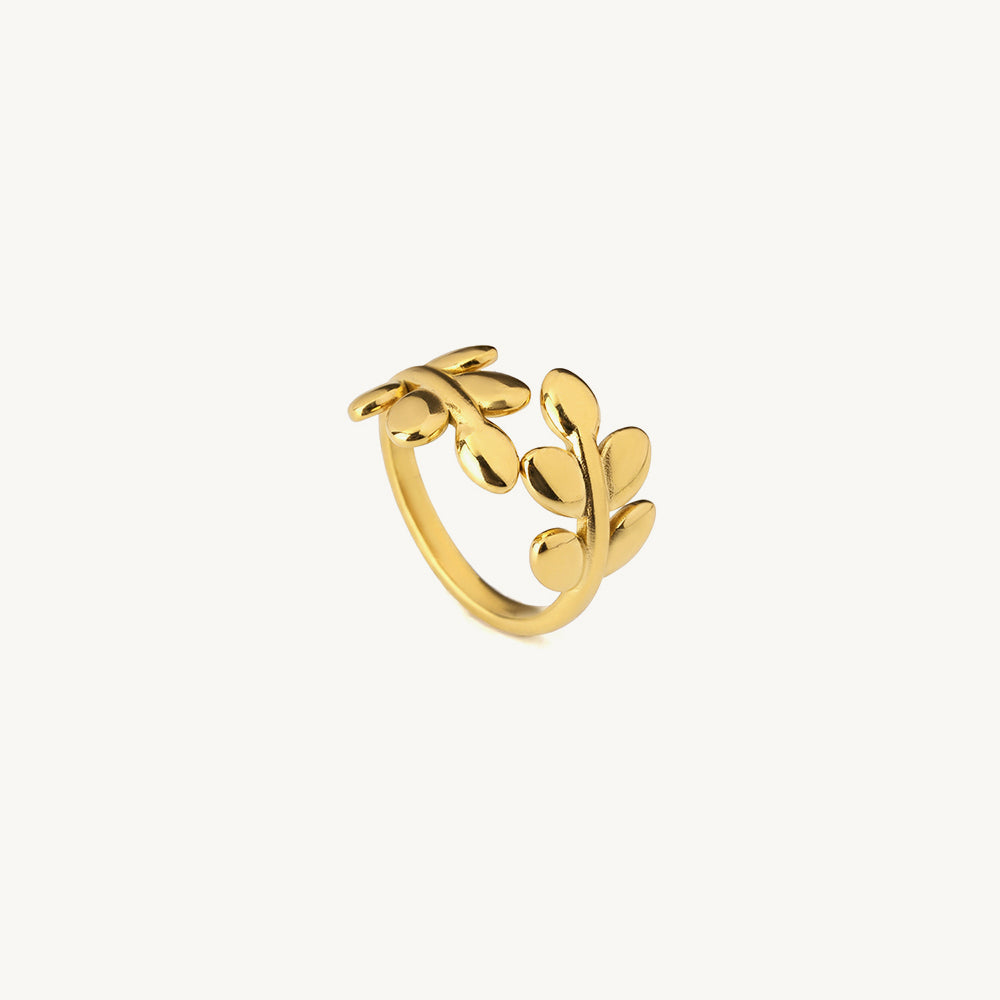 Leaf Cluster Open Ring