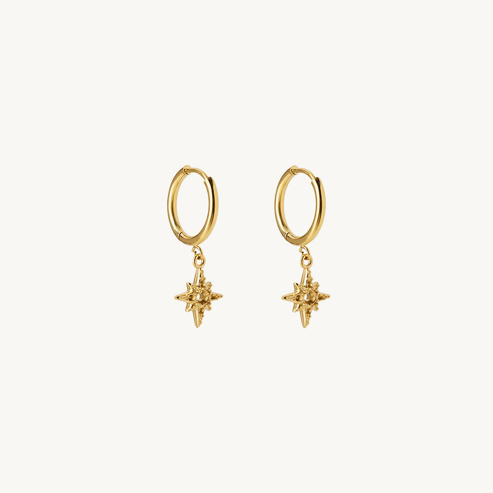 Celestial Star Charm Drop Earrings