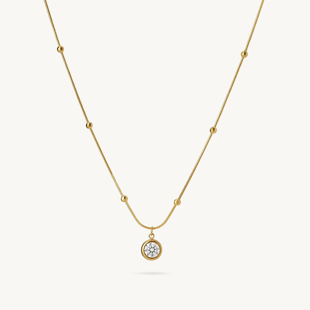 Delicate Orbit Bead Necklace