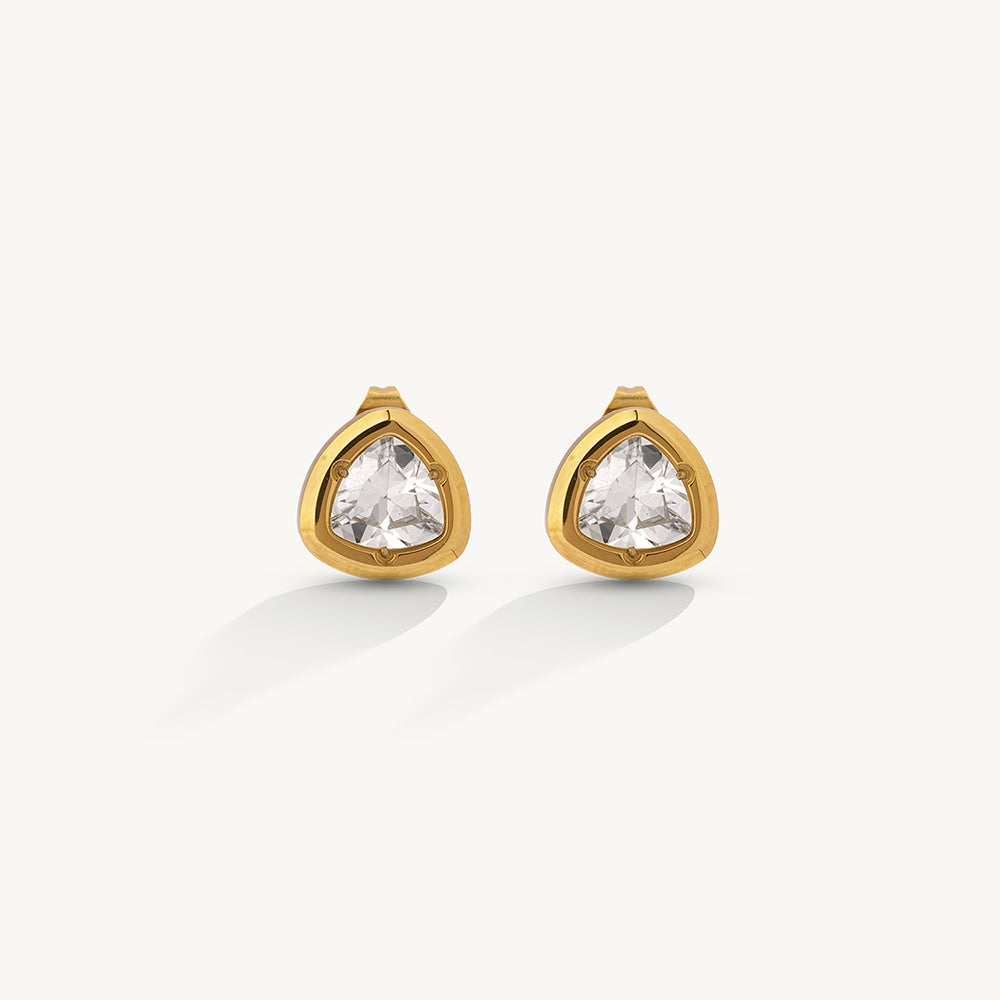 Shimmering Crystal Stud Earrings