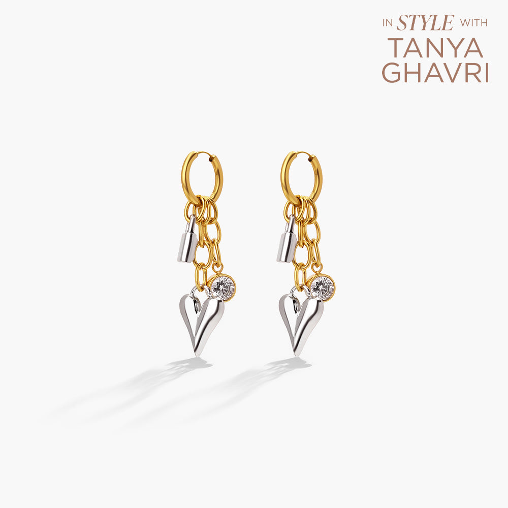 Romantic Heart Charm Earrings
