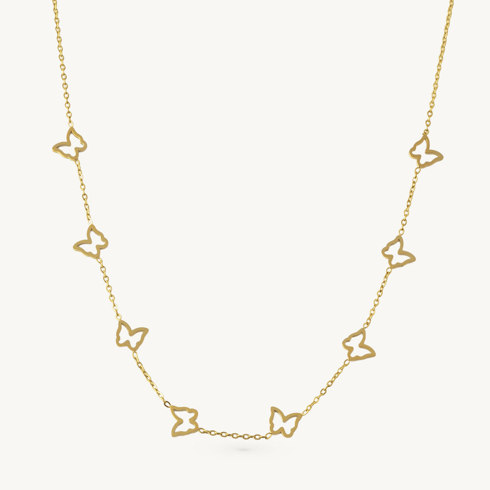Delicate Butterfly Linked Necklace
