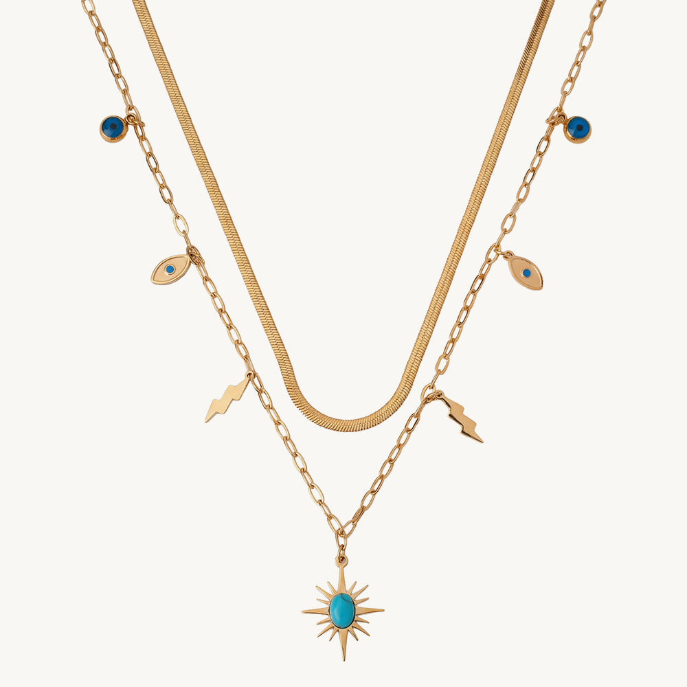 Sacred Evil Eye Layered Necklace