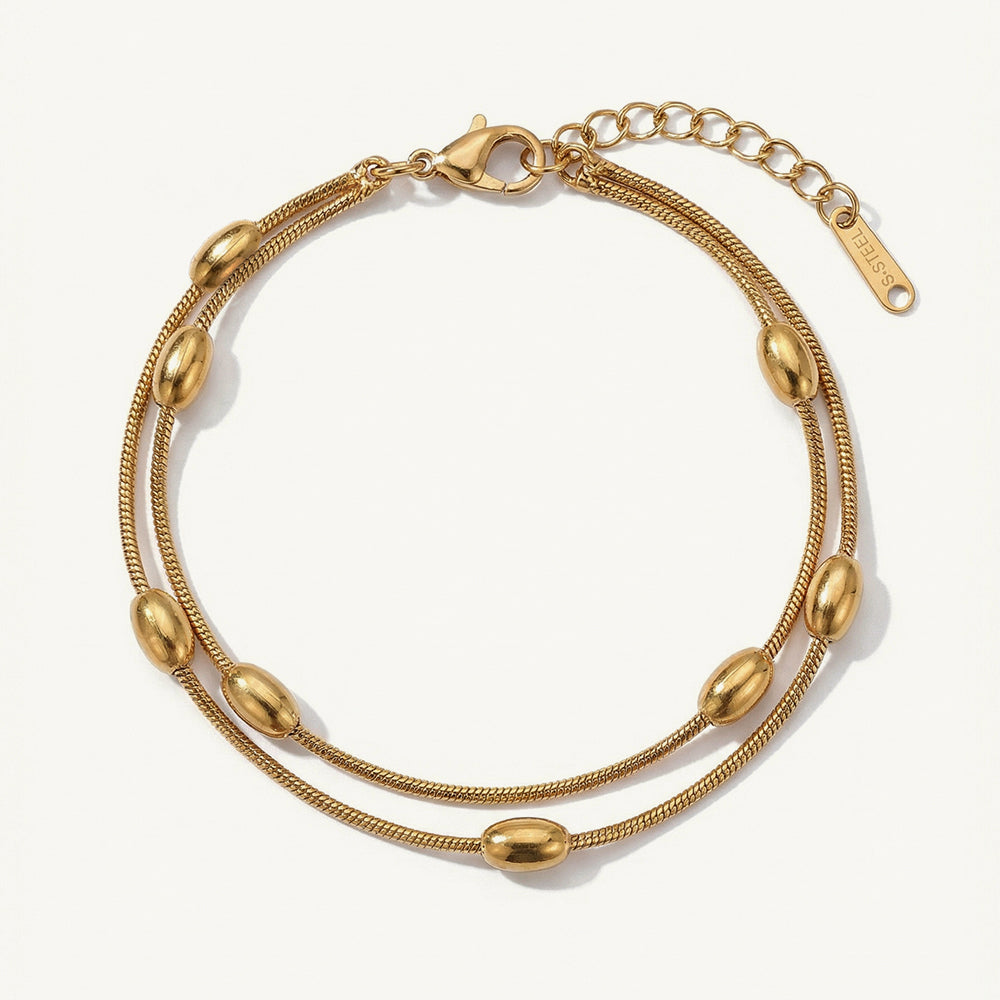Dainty Bead Accent Chain Bracelet