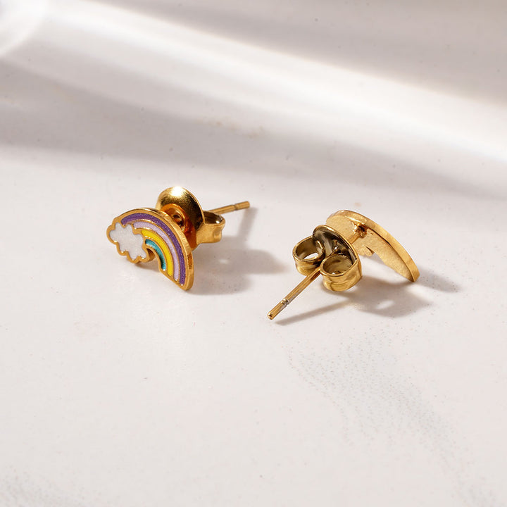 Rainbow Stud Earrings-3