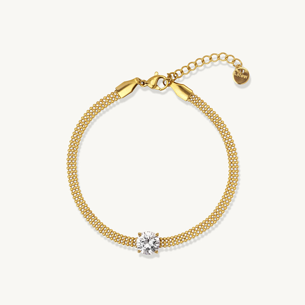 Solitaire Motif Chain Bracelet