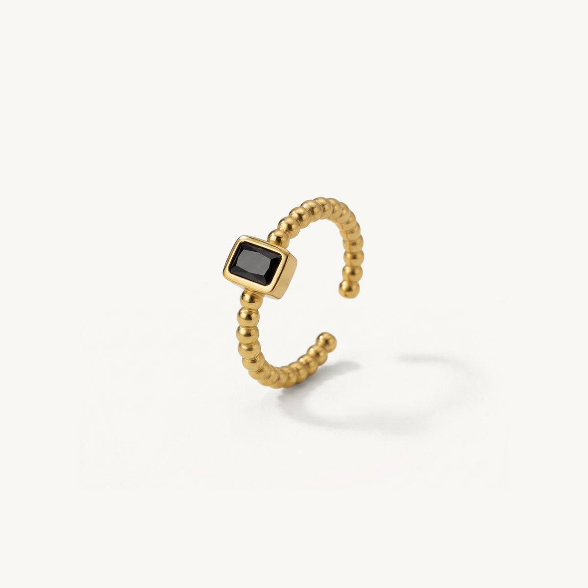 Noir Motif Bead Ring