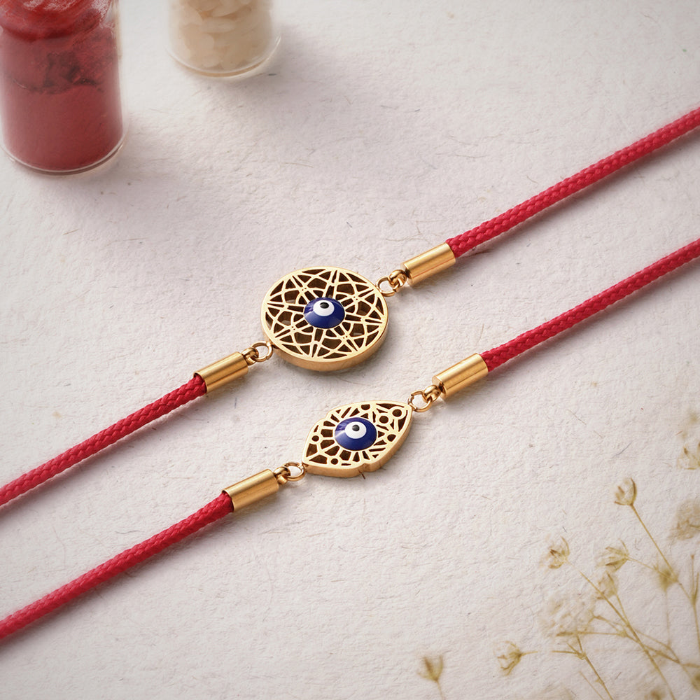 Auspicious Gaze Rakhi Set