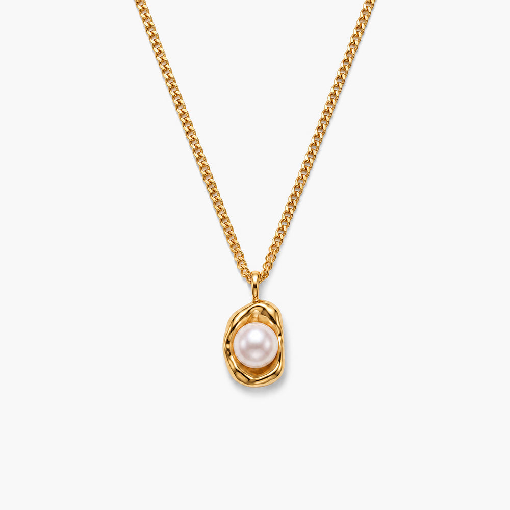 Celestial Pearl Charm Necklace