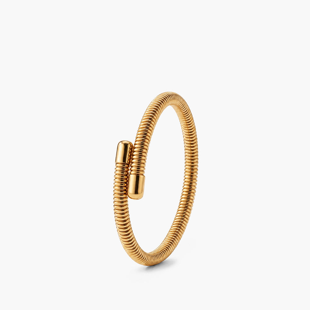 Stackable Wraparound Gold Bracelet