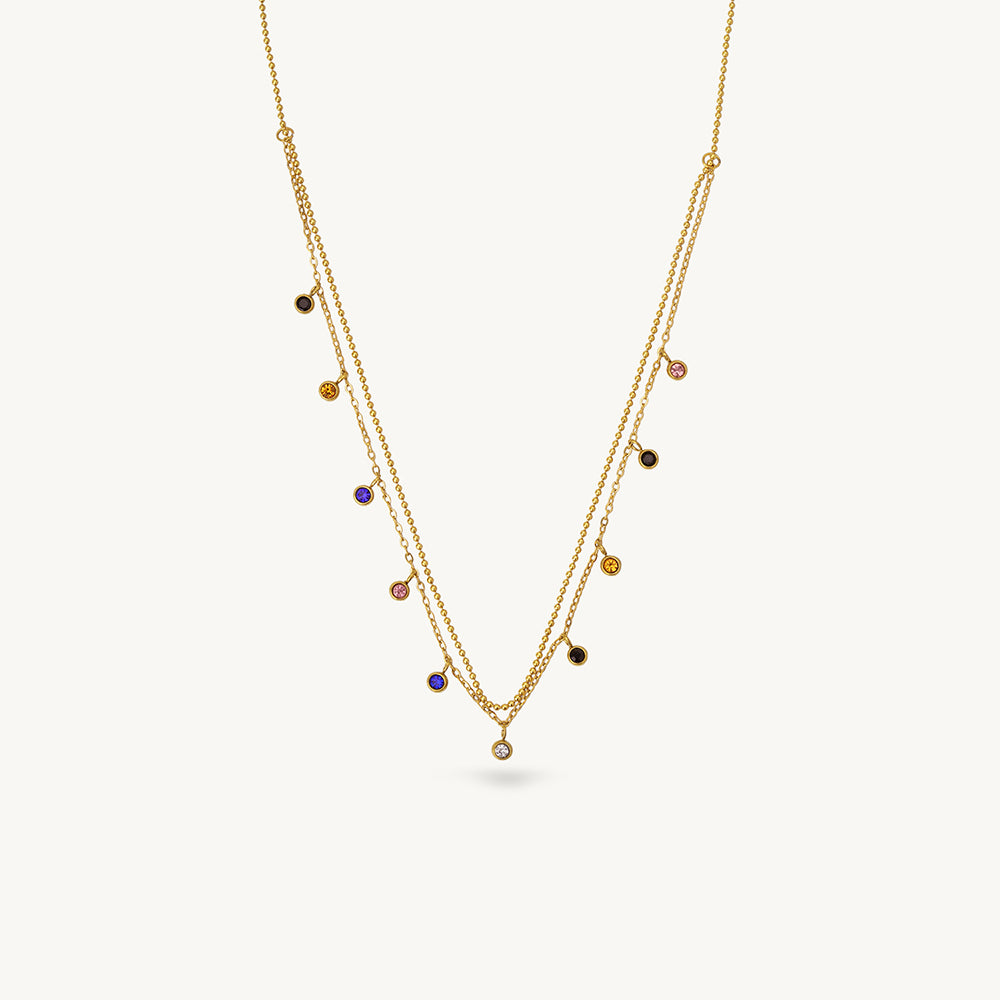 Colorful Charm Layer Necklace