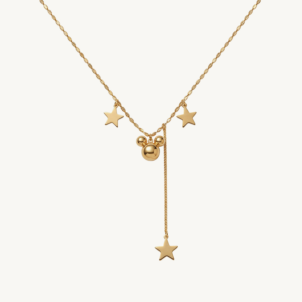 Celestaial Mini Star Charm Lariat Necklace