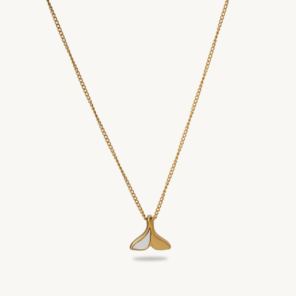 Delicate Mermaid Tail Pendant Necklace