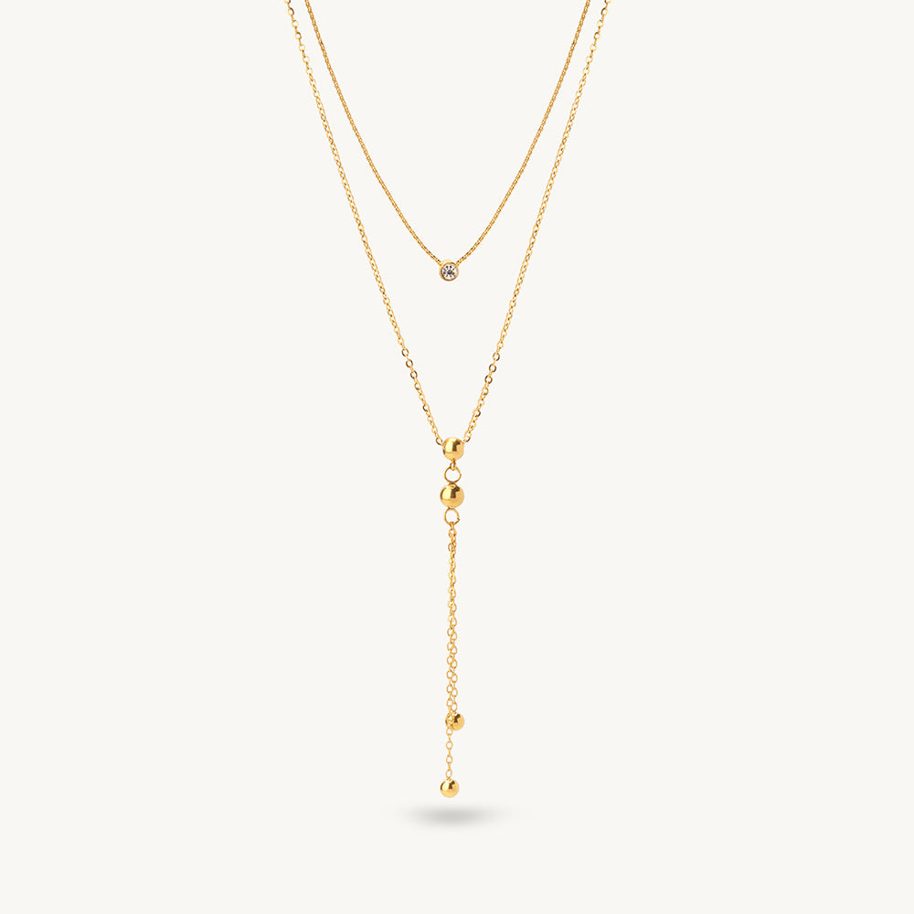 Layered Drift Lariat Necklace
