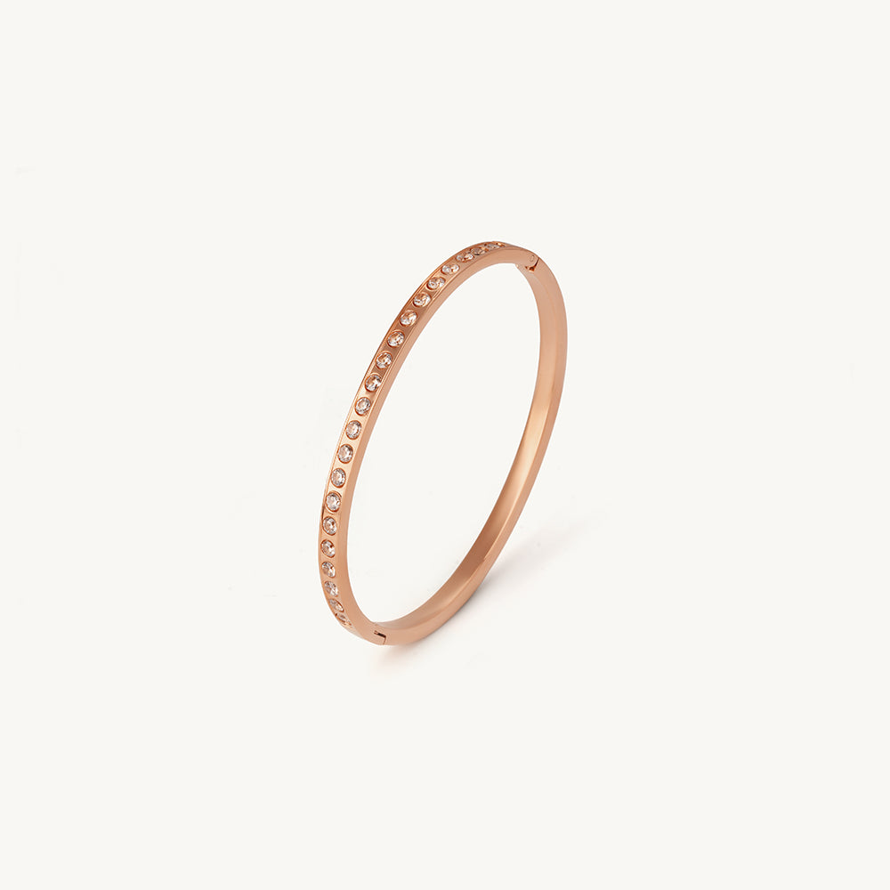 Elegant Edge Rose Gold Bangle