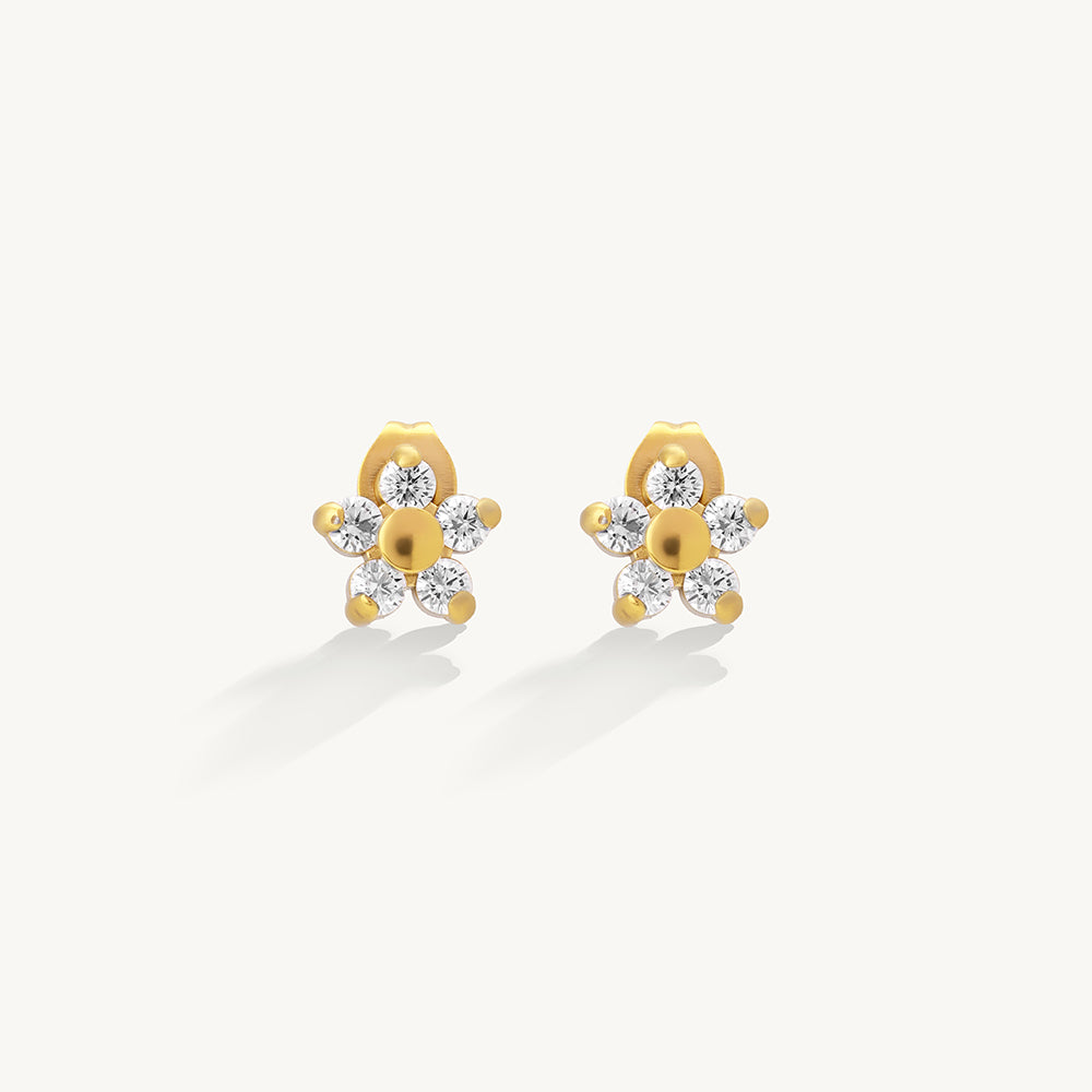 Minimal Floral Stud Earrings