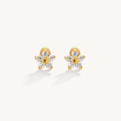 Minimal Floral Stud Earrings