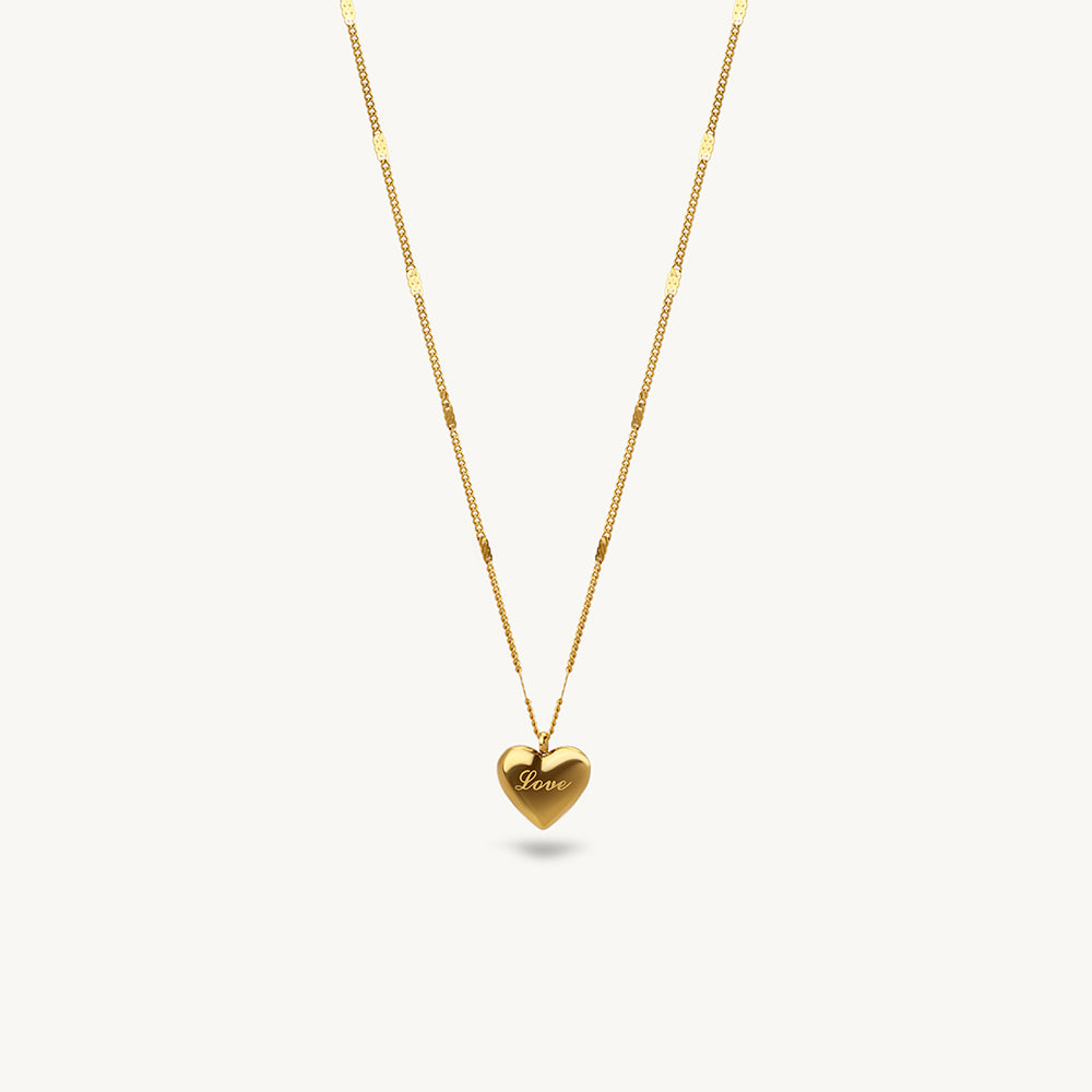 Classic Heart Medallion with Fine Chain
