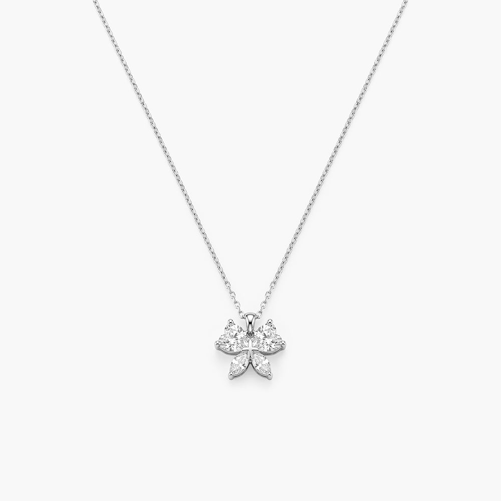 Dainty Butterfly Charm 925 Sterling Silver Pendant Necklace