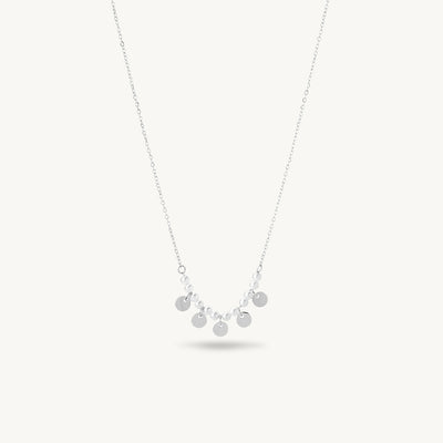 Pearl Disc Charm Necklace