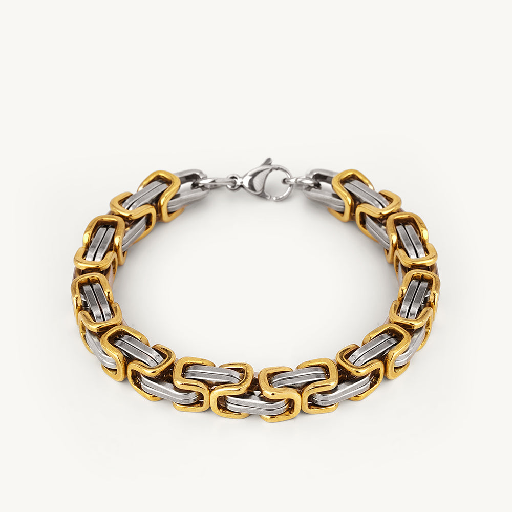 Modern Dual Tone Chain Bracelet