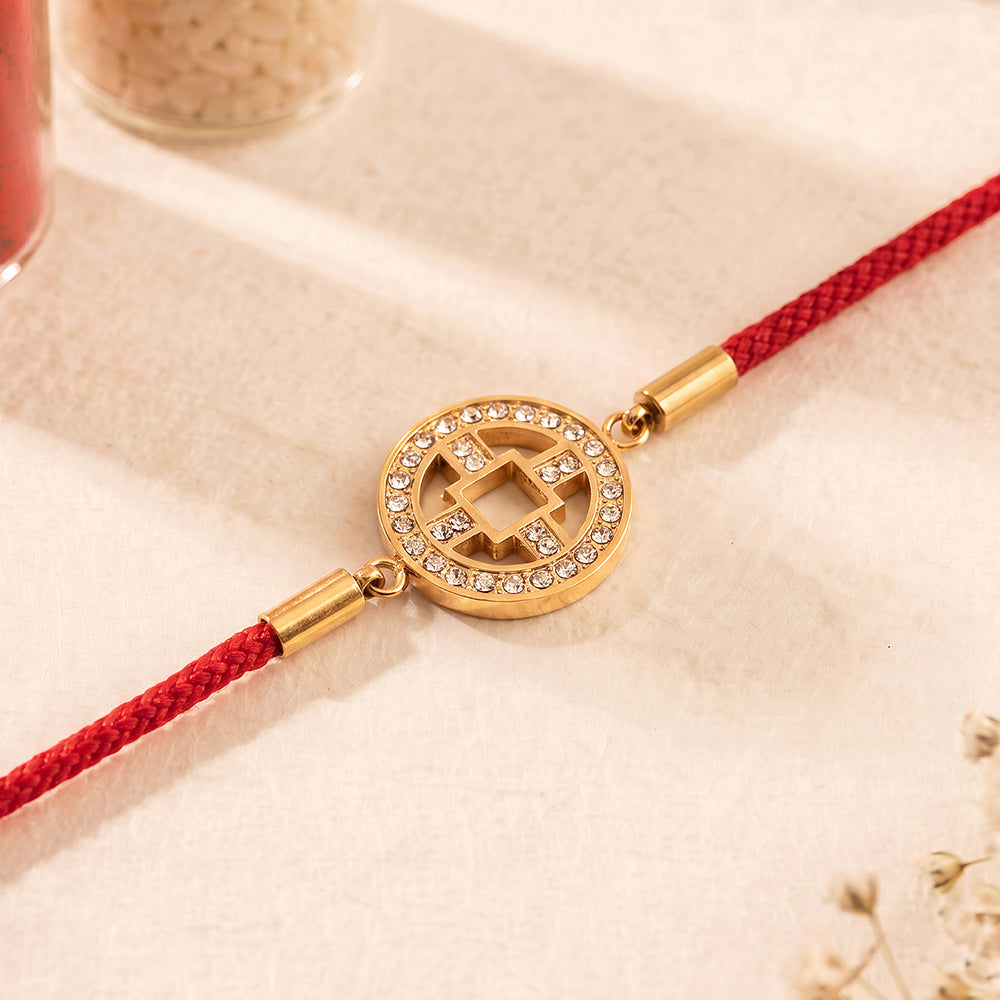 Prosperity Lucky Coin Rakhi