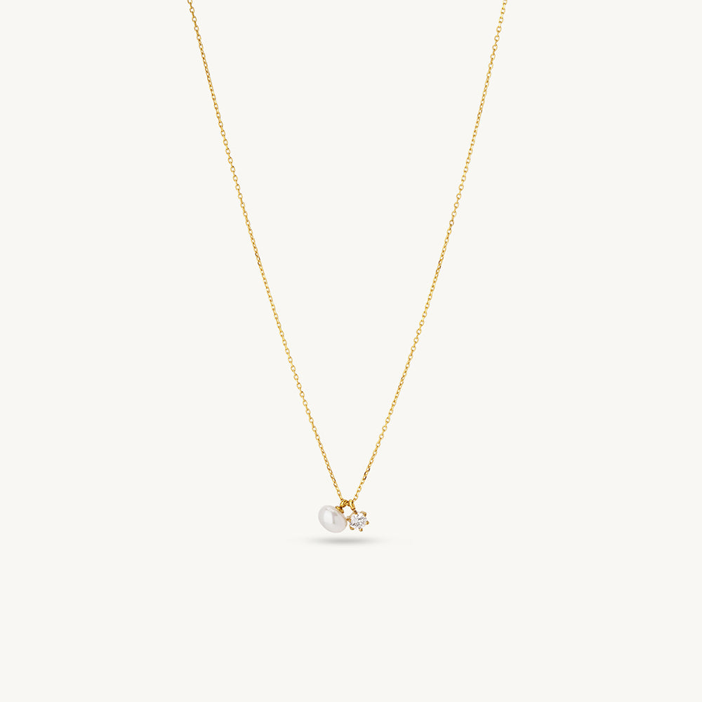 Elegant Pearl Charm Necklace