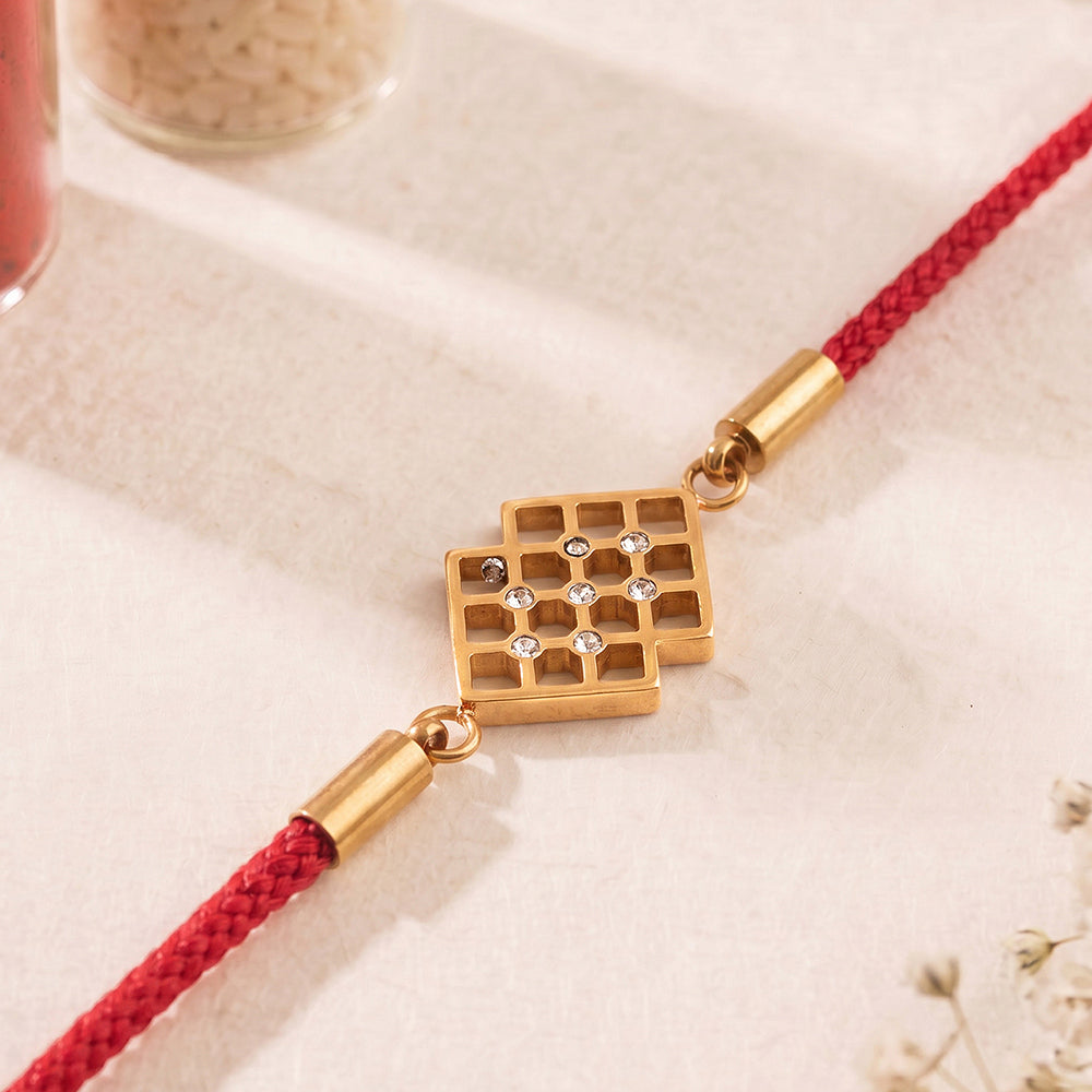 Prosperity Ruby Grid Rakhi
