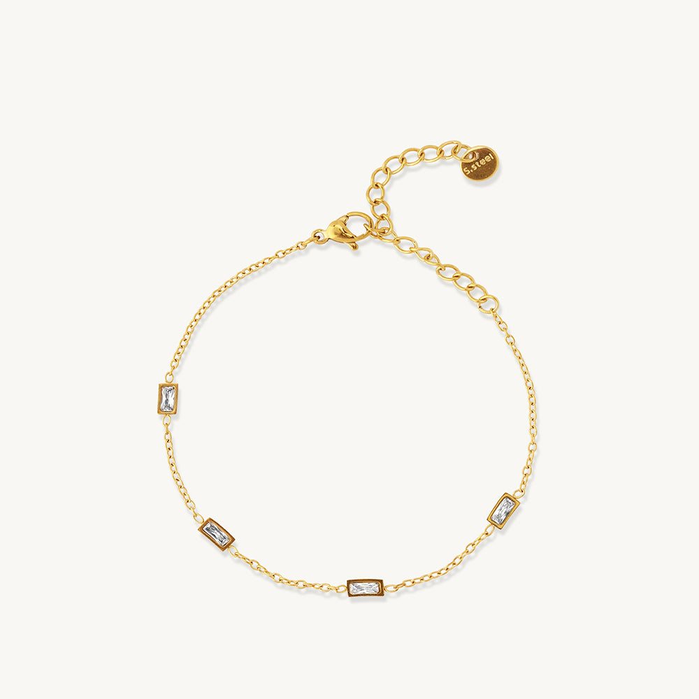 Baguette Crystal Station Bracelet