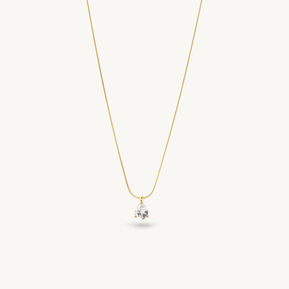 Pear Glow Charm Pendant Necklace