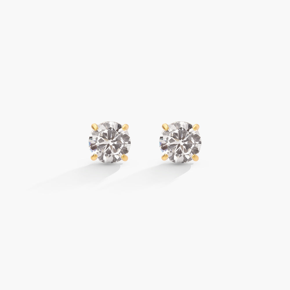 Brilliant Crystal Solitaire Earrings