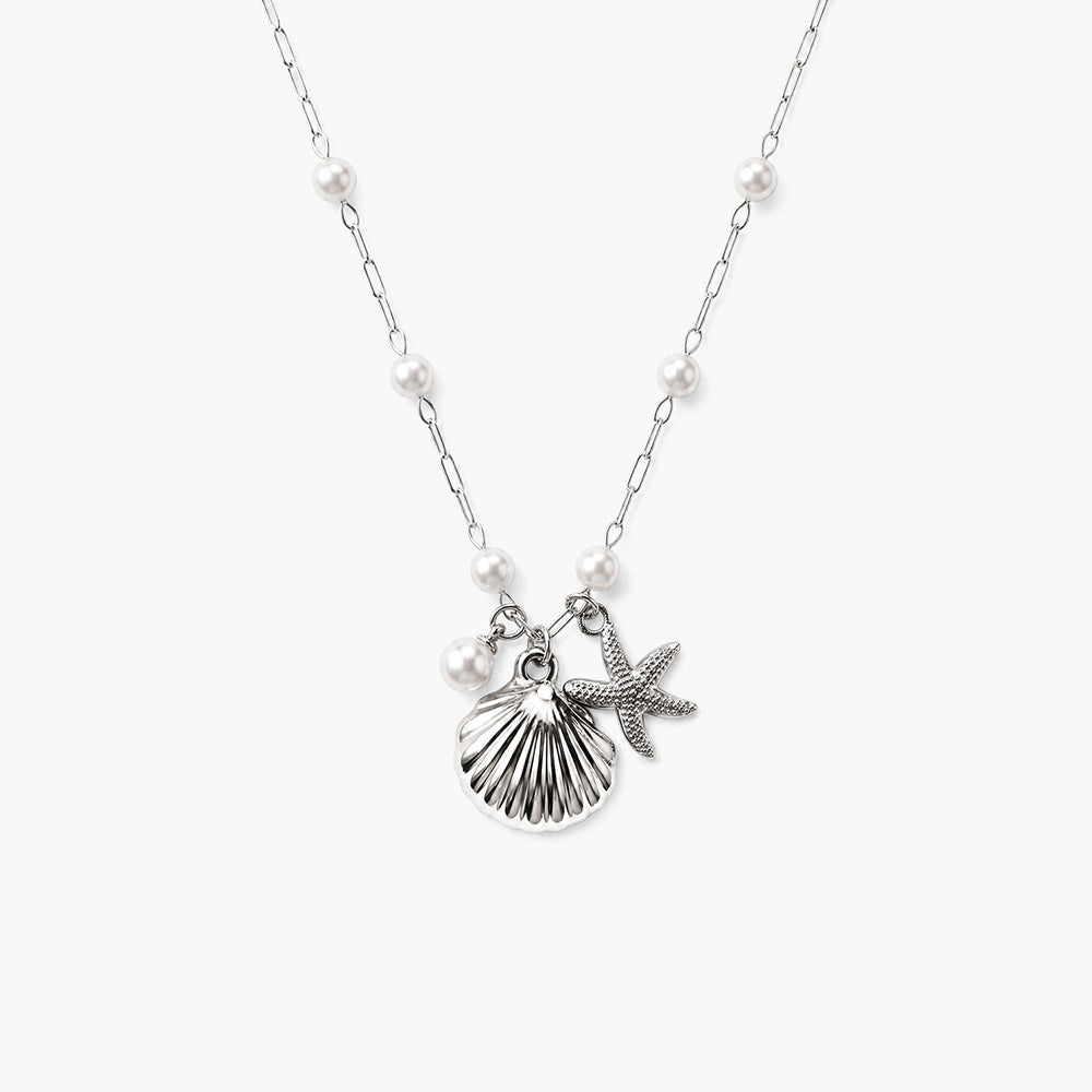 Ocean Muse Seashell & Starfish Charm Necklace