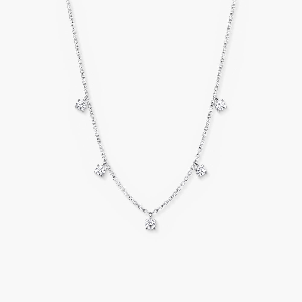 Graceful Charm Platinum Plated 925 Sterling Silver Necklace