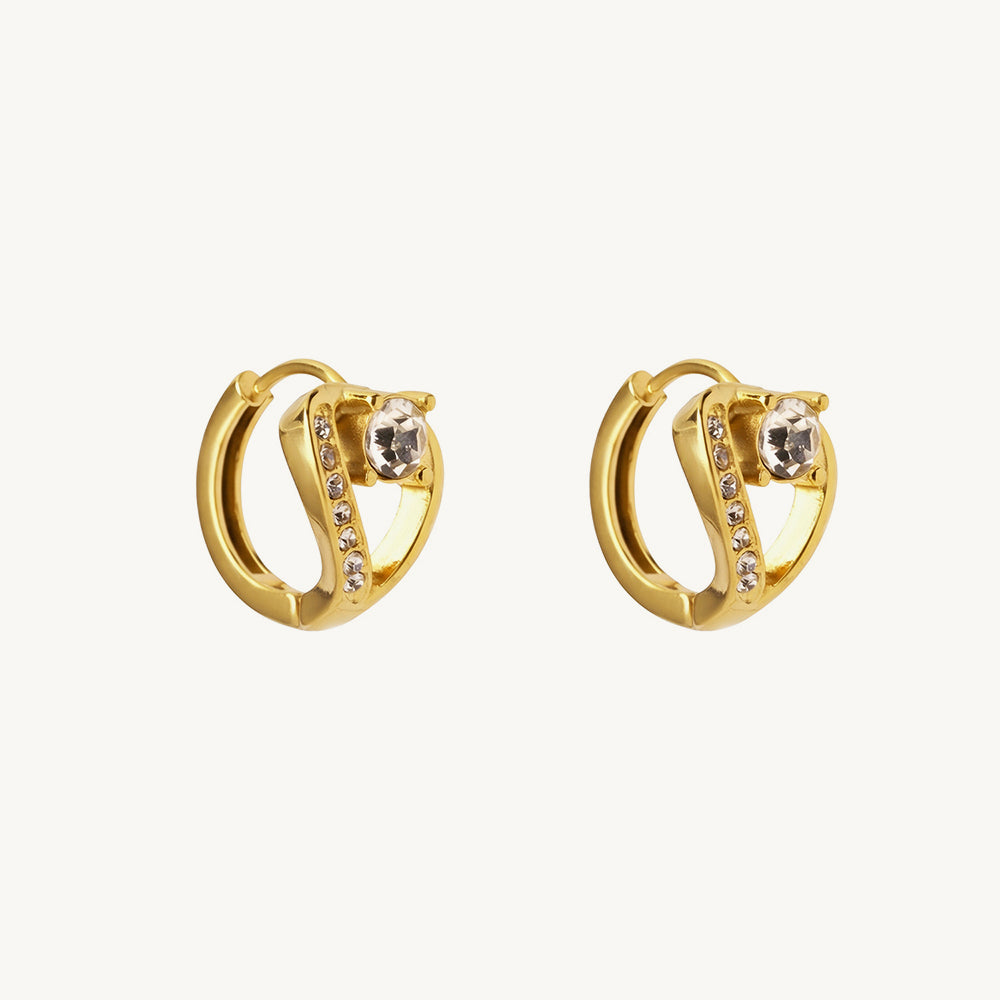 Dual Edge Spark Hoop Earrings