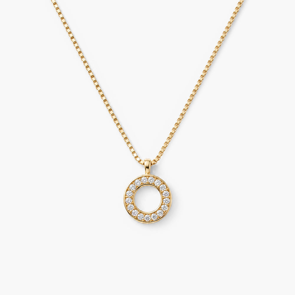 Modern Crystal Ring Necklace