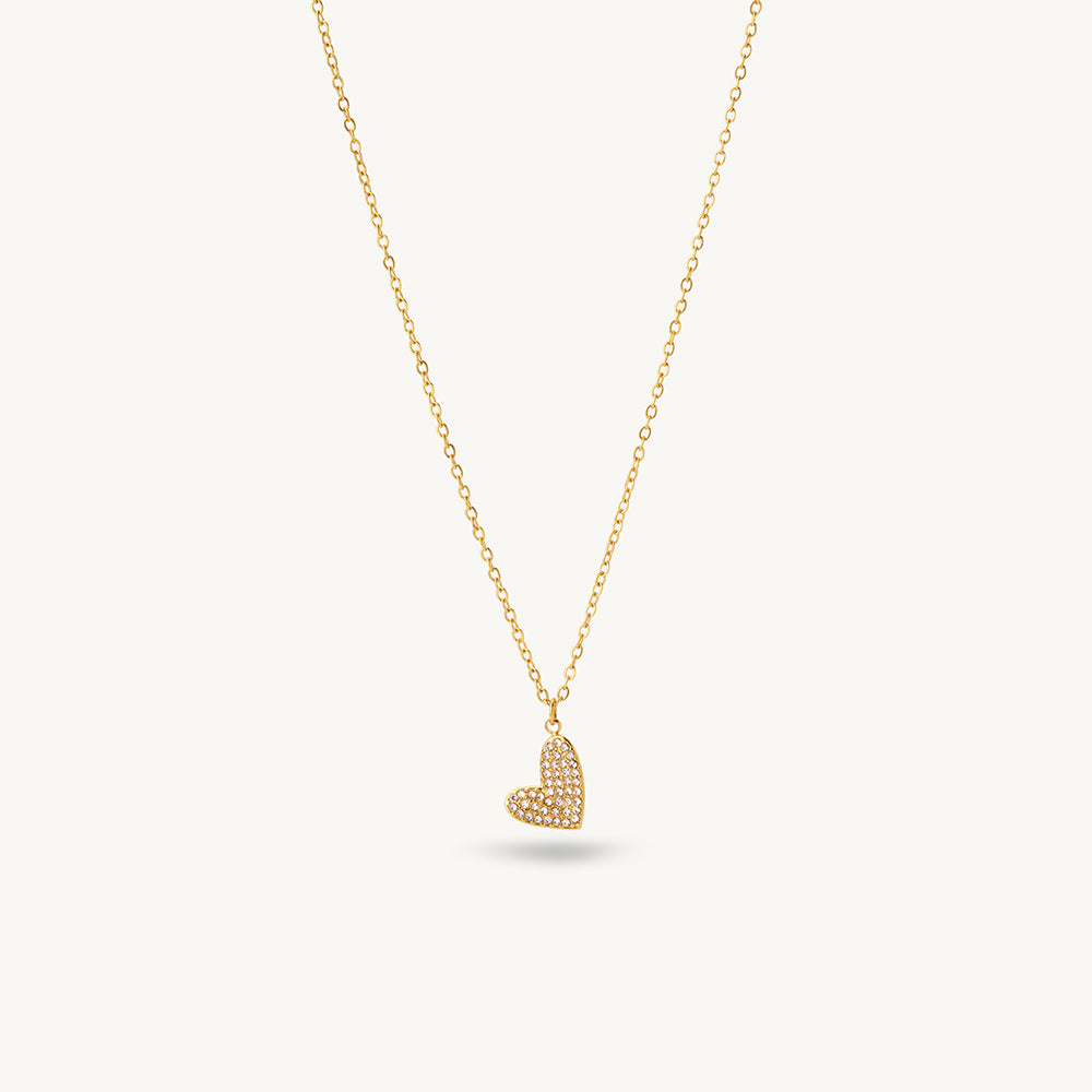 Petite Heart Spark Pendant Necklace